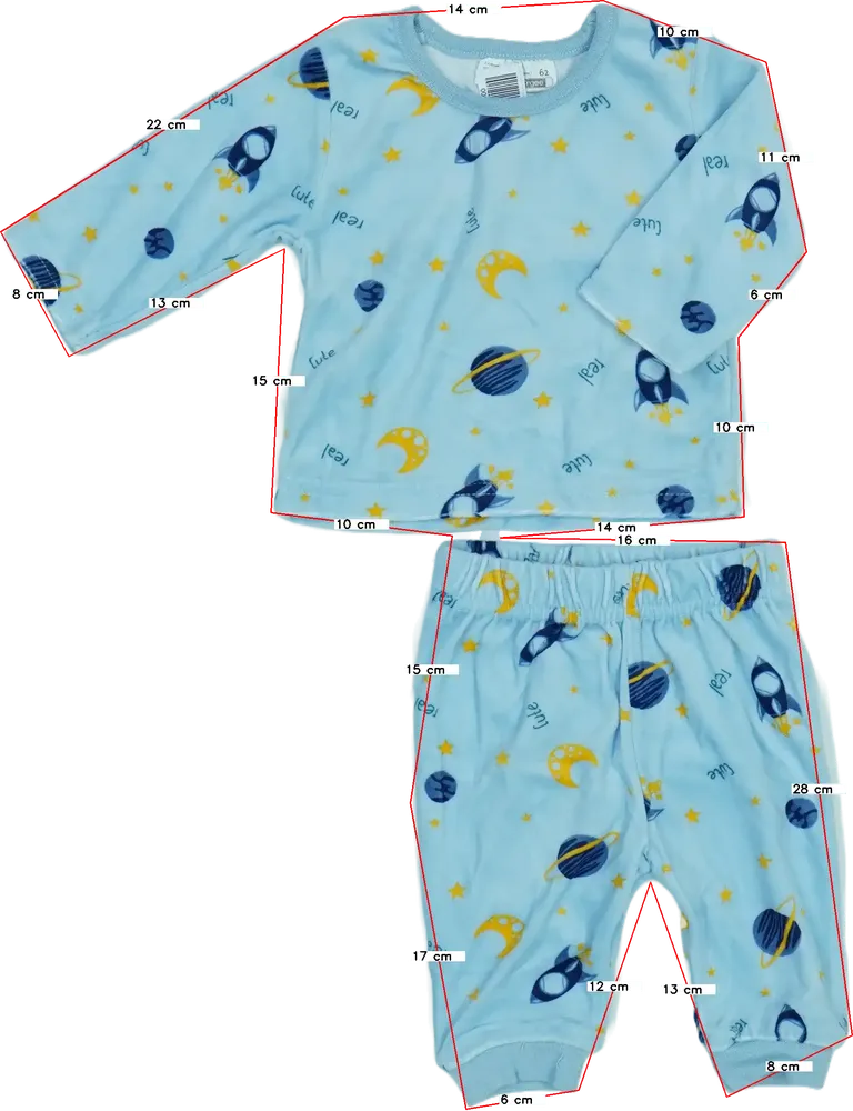 Kék Ergee Pizsama EU 62 / UK 0-3 hónap / US 0-3 hónap