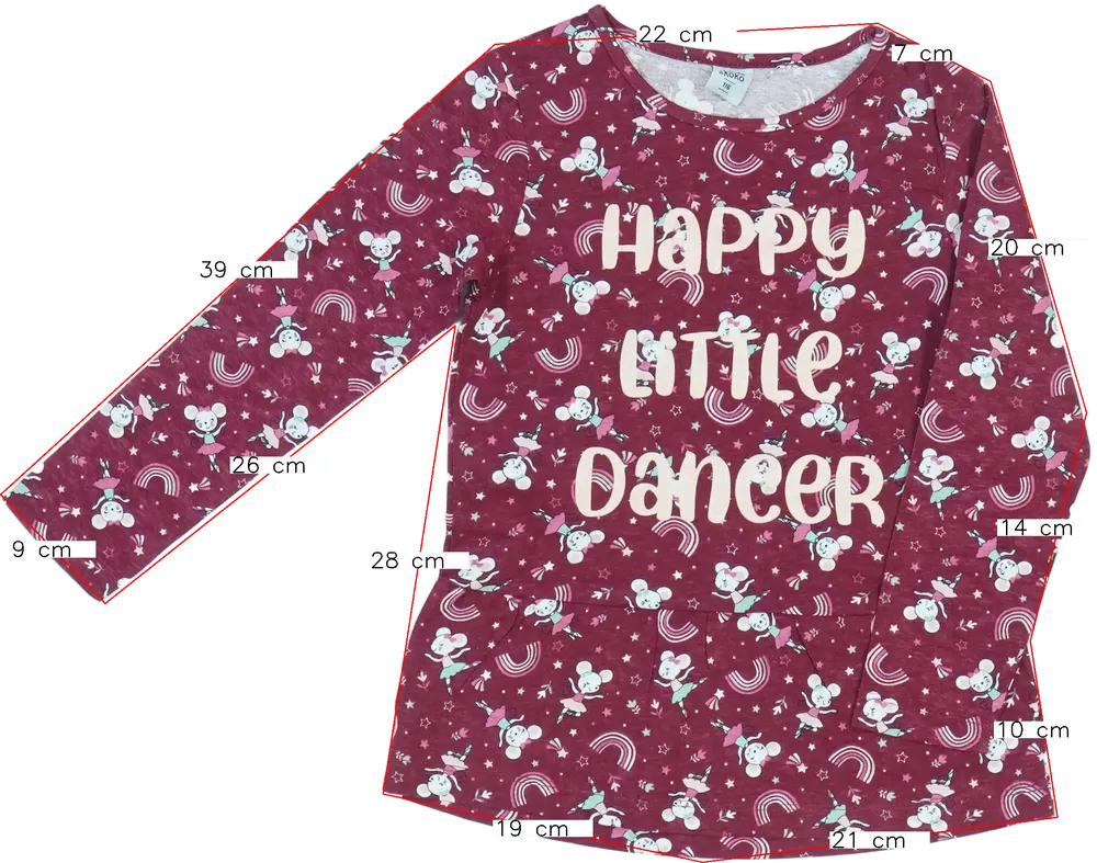 Bordó Kiki&amp;Koko Tunika EU 116 / UK 6 év / US 6 év/S