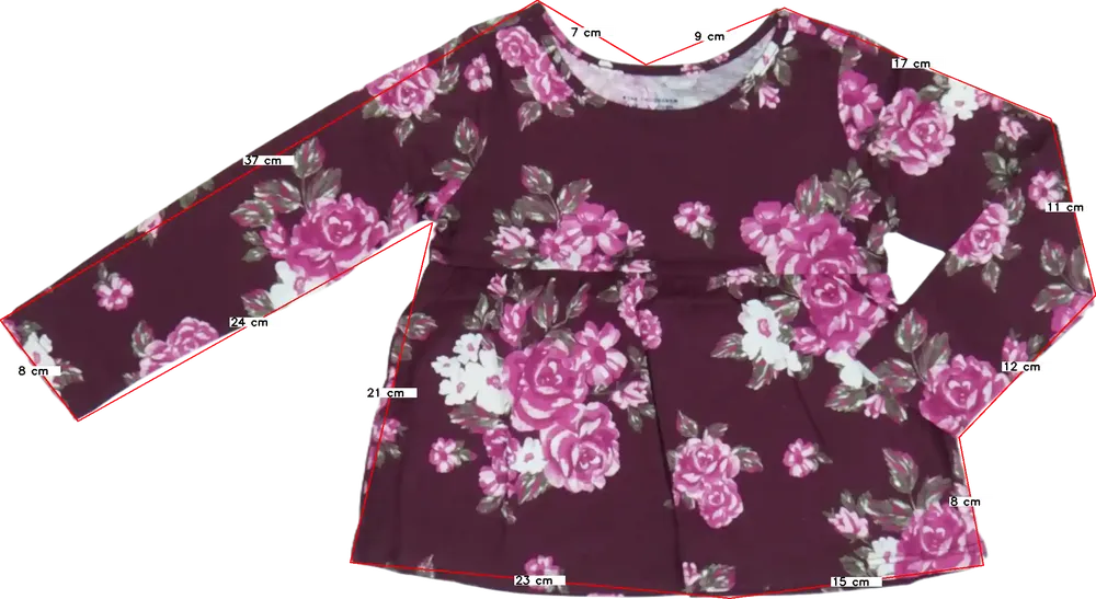 Bordó Children's Place Tunika EU 92 / UK 2 év / US 2T