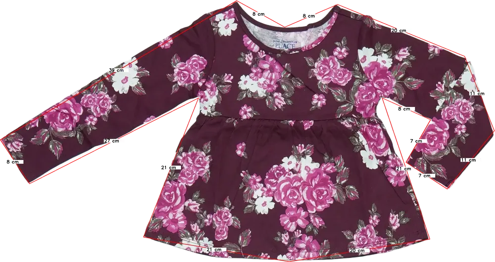 Bordó Children's Place Tunika EU 92 / UK 2 év / US 2T