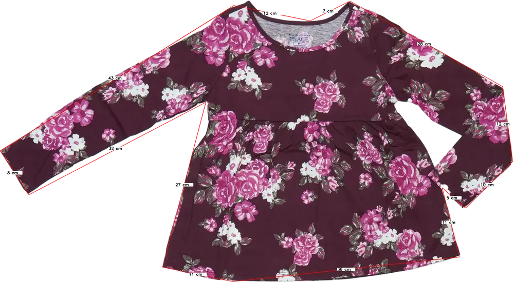 Bordó Children's Place Tunika EU 110 / UK 5 év / US 5 év/XS