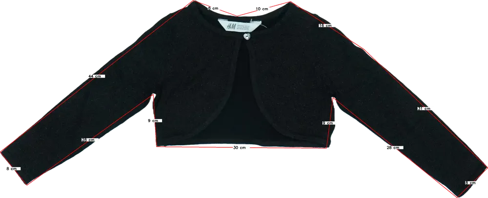 Fekete H&amp;M Bolero EU 104 / UK 4 év / US 4T/XS