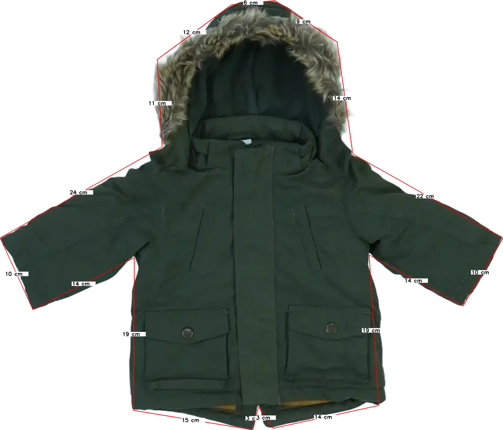 Zöld H&amp;M Átmeneti kabát EU 68 / UK 3-6 hónap / US 3-6 hónap