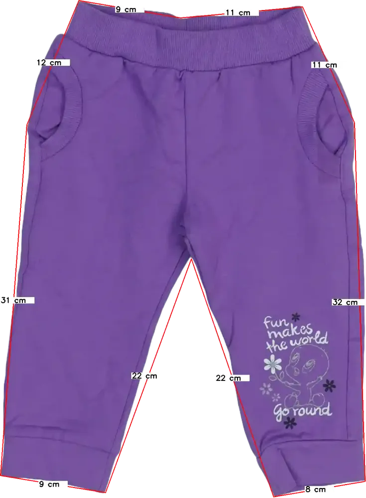 Lila Looney Tunes Melegítőnadrág EU 80 / UK 9-12 hónap / US 12 hónap