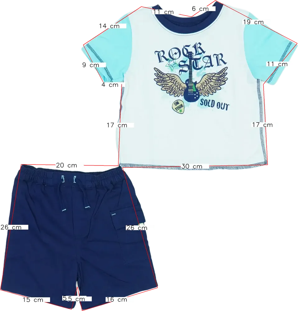 Multicoloured Vitamin Kids 2-piece set - Top &amp; Bottom EU 80 / UK 9-12 months / US 12 months