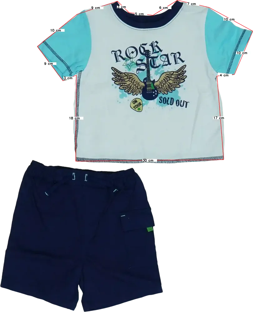 Multicoloured Vitamin Kids 2-piece set - Top &amp; Bottom EU 80 / UK 9-12 months / US 12 months