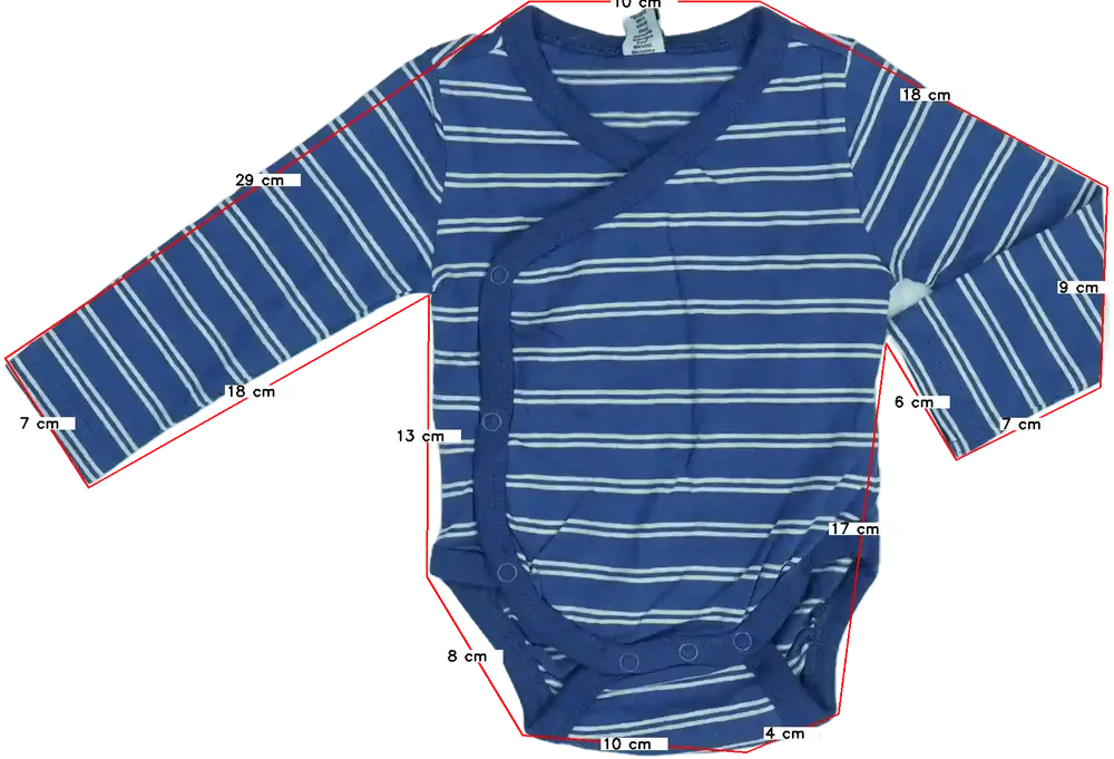 Kék DopoDopo Hosszú ujjú body EU 56 / UK Újszülött / US Újszülött