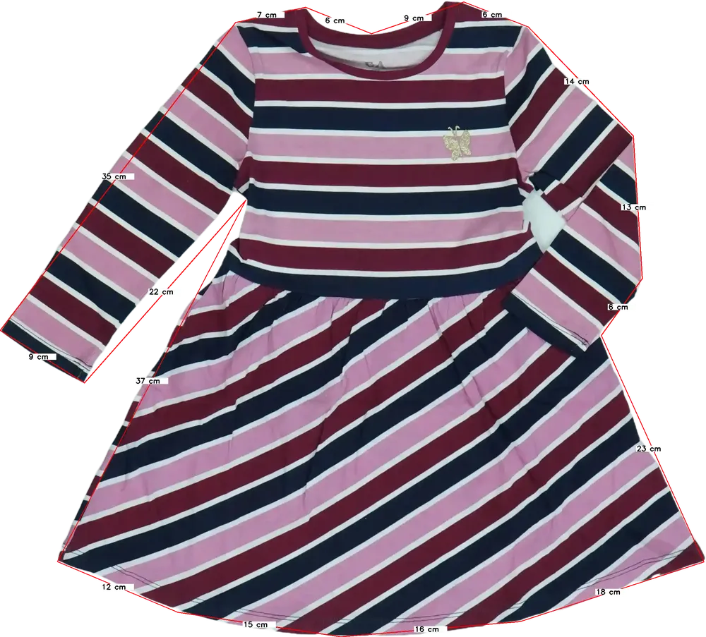 Rózsaszín C&amp;A Ruha EU 110 / UK 5 év / US 5 év/XS