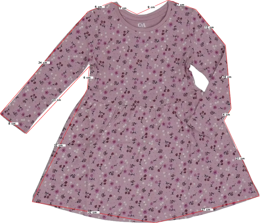 Rózsaszín C&amp;A Ruha EU 104 / UK 4 év / US 4T/XS