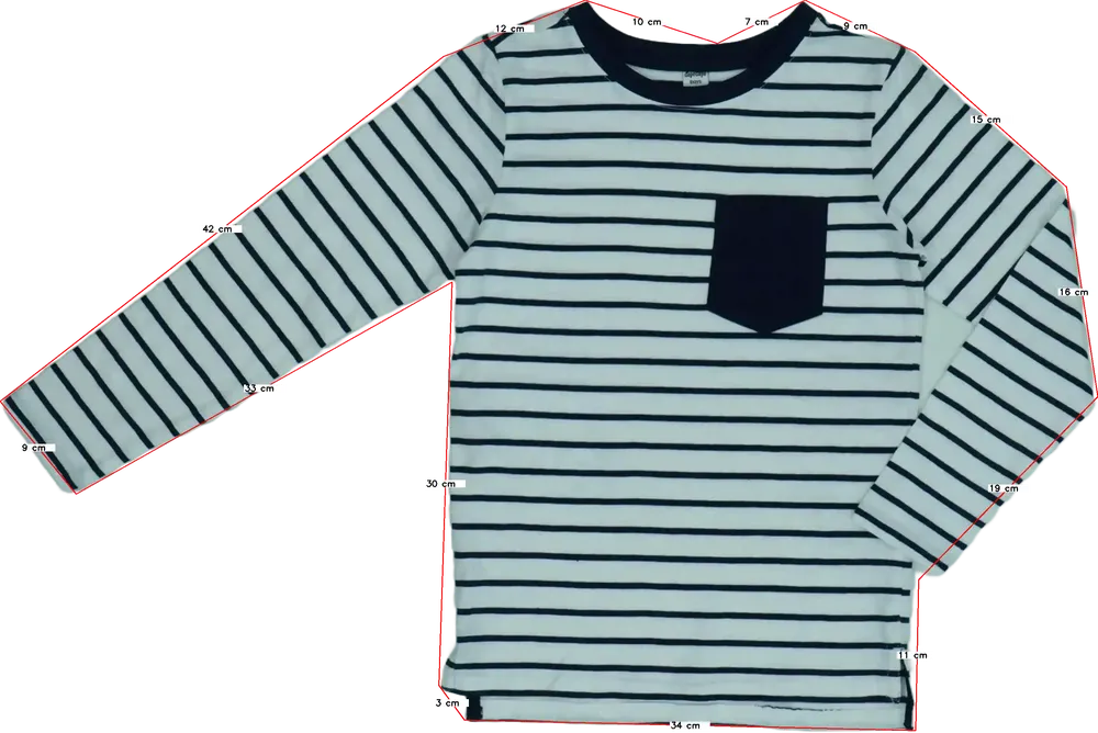 Fehér DopoDopo Hosszú ujjú felső EU 128 / UK 8 év / US 8 év/M