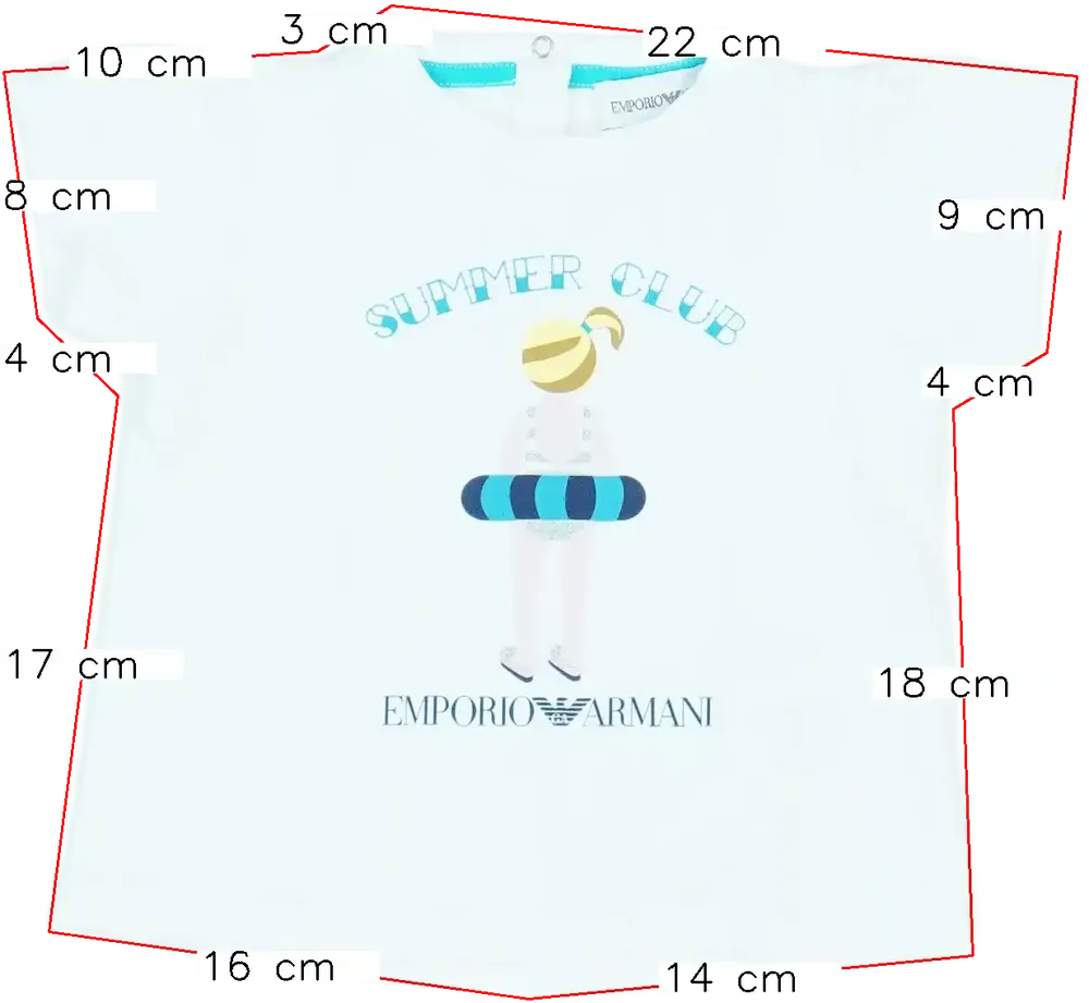 Fehér Armani Póló EU 68 / UK 3-6 hónap / US 3-6 hónap