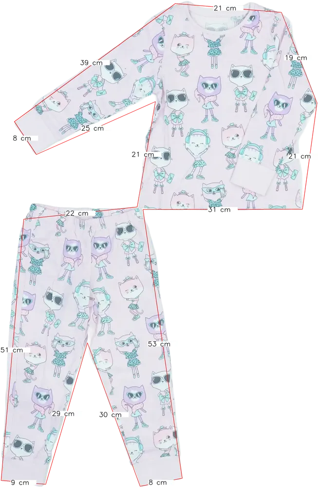 Rózsaszín C&amp;A Pizsama EU 104 / UK 4 év / US 4T/XS