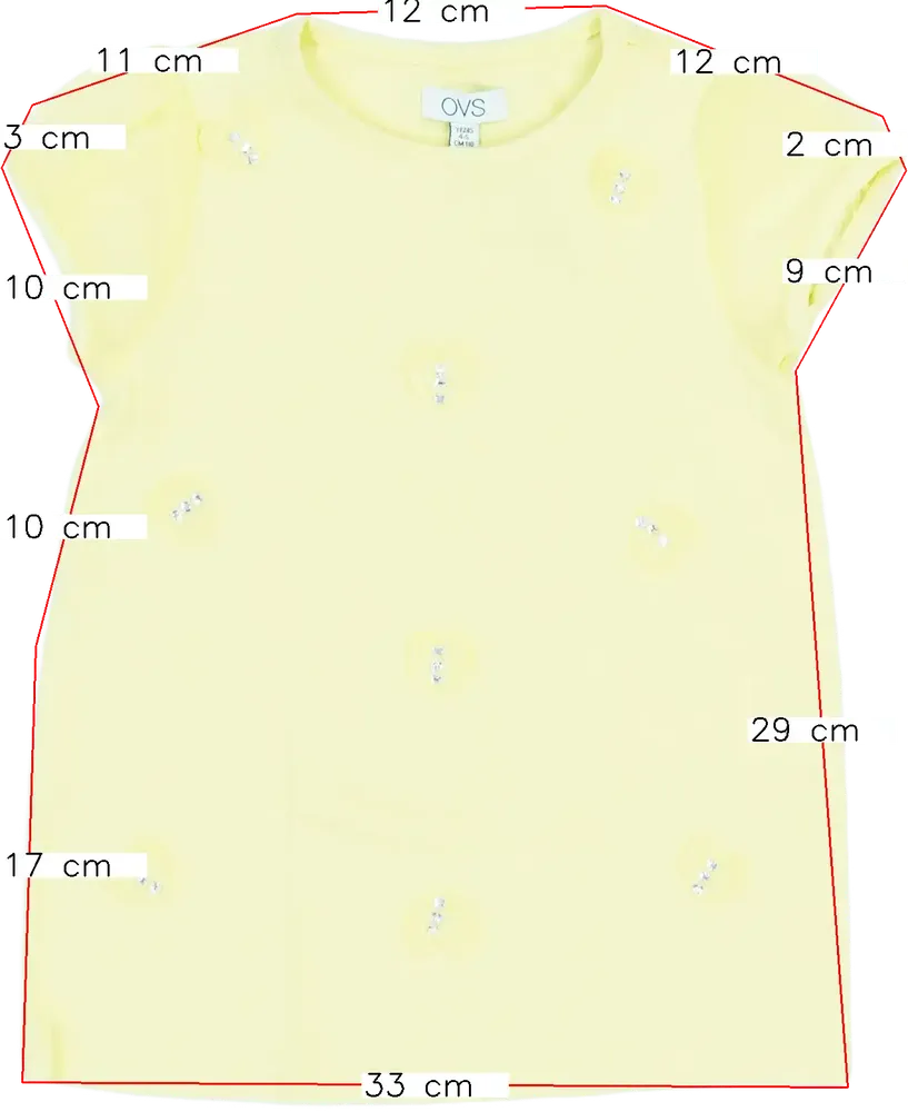 Sárga OVS Póló EU 110 / UK 5 év / US 5 év/XS
