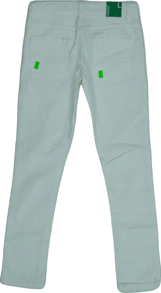 Fehér Benetton Farmernadrág EU 140 / UK 10 év / US 10 év/L
