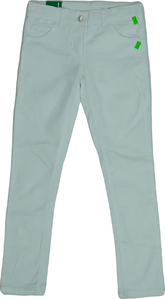 Fehér Benetton Farmernadrág EU 140 / UK 10 év / US 10 év/L