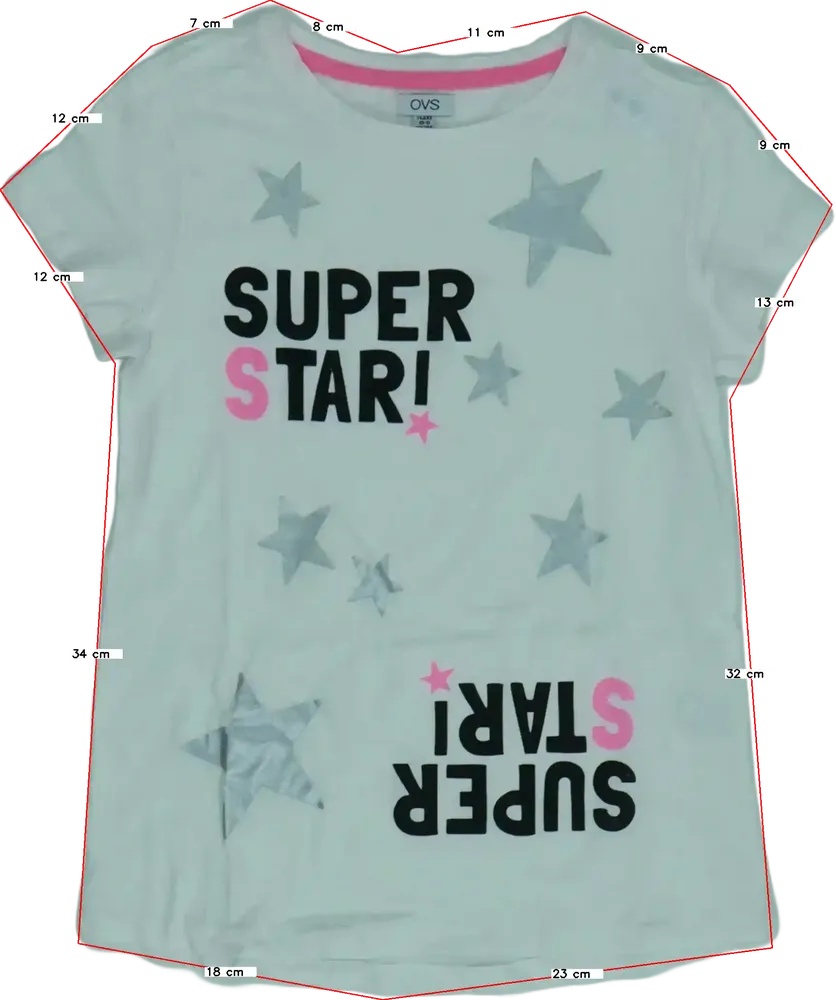 Fehér OVS Póló EU 164 / UK 14 év / US 14 év/XL