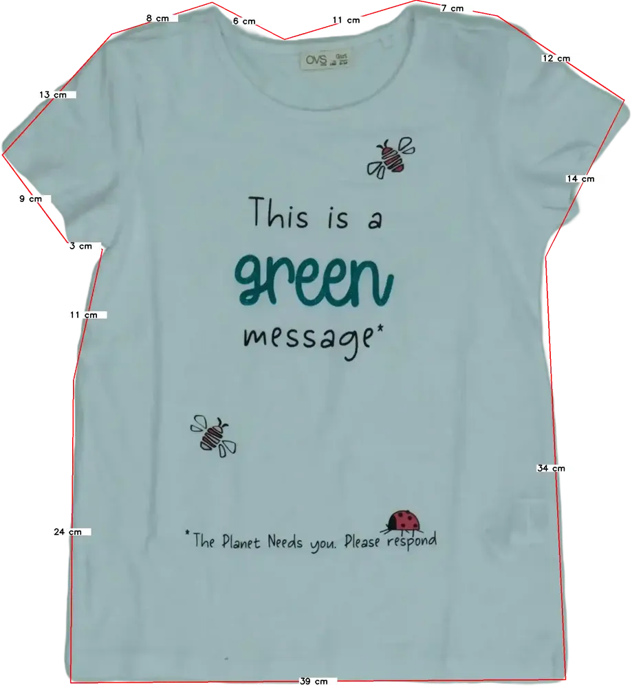 Fehér OVS Póló EU 140 / UK 10 év / US 10 év/L