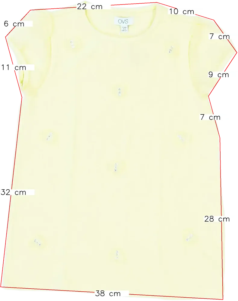 Sárga OVS Póló EU 134 / UK 9 év / US 9 év/L