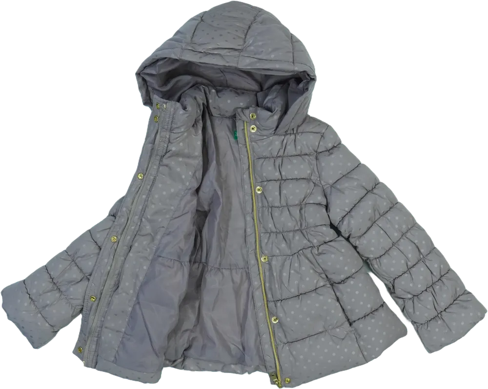 Szürke Benetton Télikabát EU 122 / UK 7 év / US 7 év/M