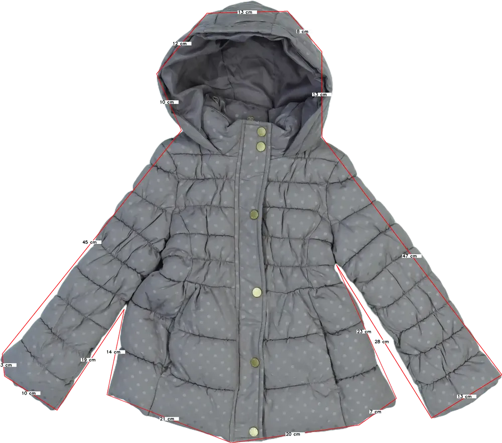 Szürke Benetton Télikabát EU 122 / UK 7 év / US 7 év/M