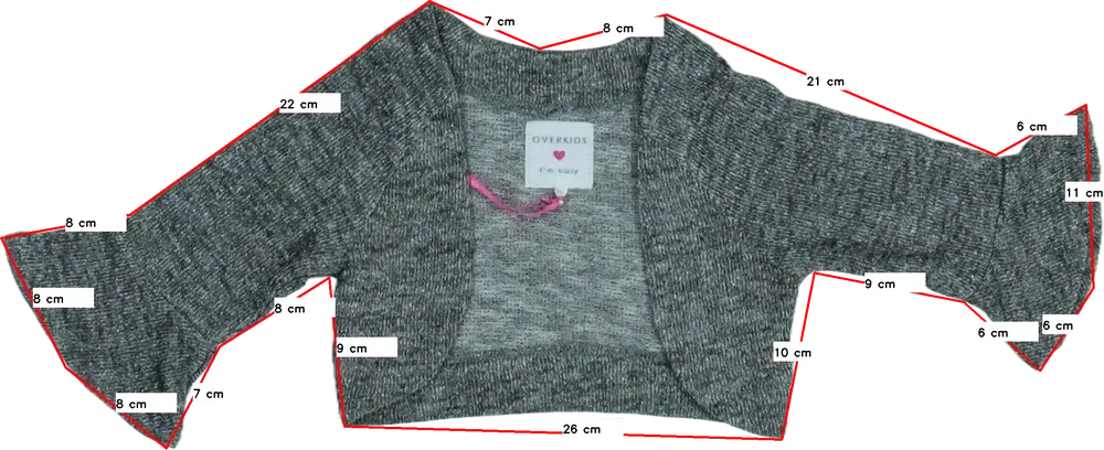 Szürke Overkids Bolero EU 92 / UK 2 év / US 2T