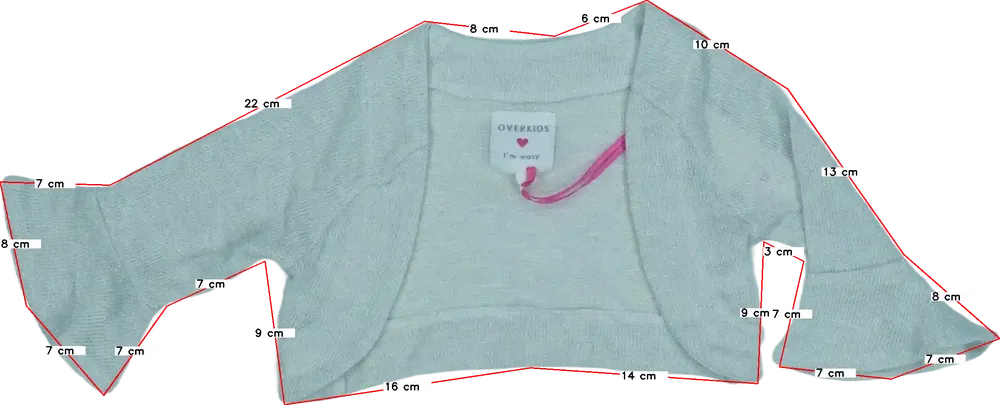 Fehér Overkids Bolero EU 92 / UK 2 év / US 2T