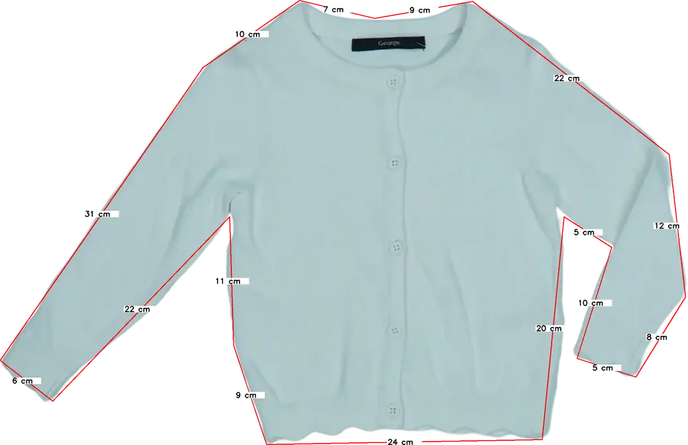 Fehér George Kardigán EU 98 / UK 3 év / US 3T