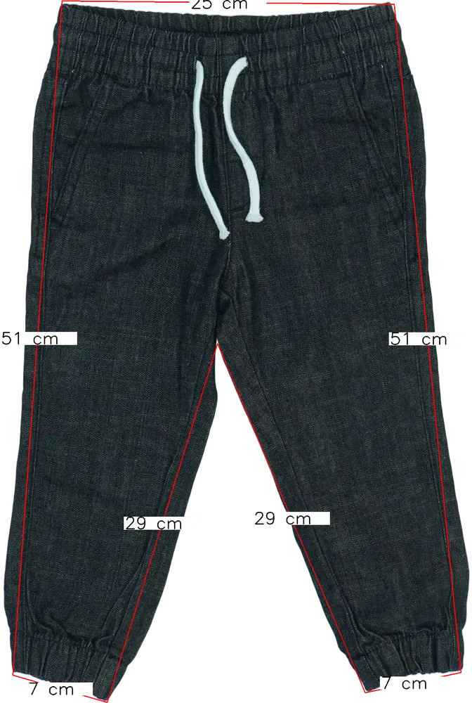 Fekete H&amp;M Farmernadrág EU 92 / UK 2 év / US 2T