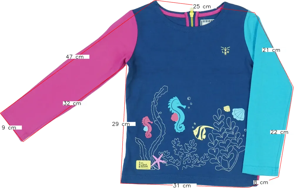 Kék Little Light House Hosszú ujjú felső EU 116 / UK 6 év / US 6 év/S