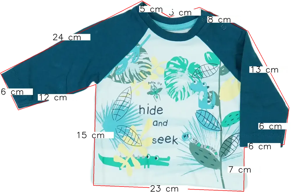 Zöld Nutmeg Hosszú ujjú felső EU 56 / UK Újszülött / US Újszülött