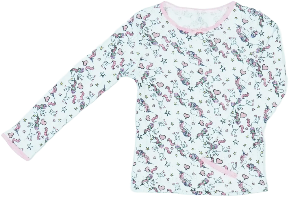 Fehér Primark Hosszú ujjú felső EU 122 / UK 7 év / US 7 év/M