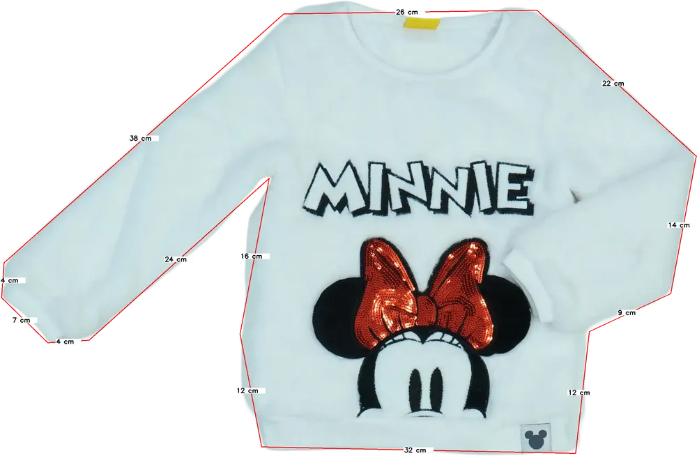 Fehér Disney Pulóver EU 116 / UK 6 év / US 6 év/S