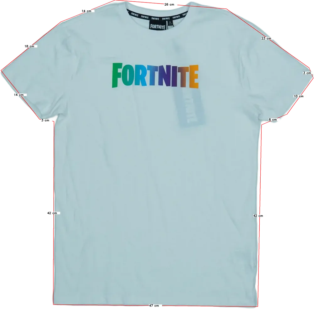 Fehér Fortnite Póló EU 170 / UK 15 év / US XL
