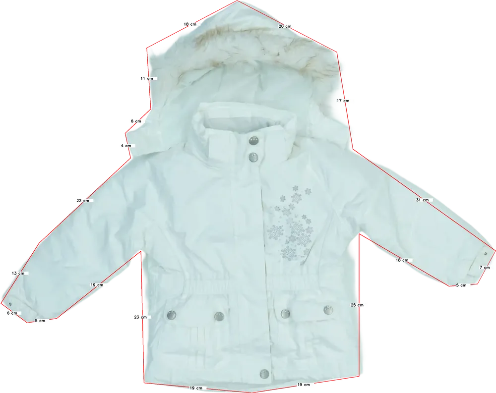 Fehér C&amp;A Télikabát EU 104 / UK 4 év / US 4T/XS