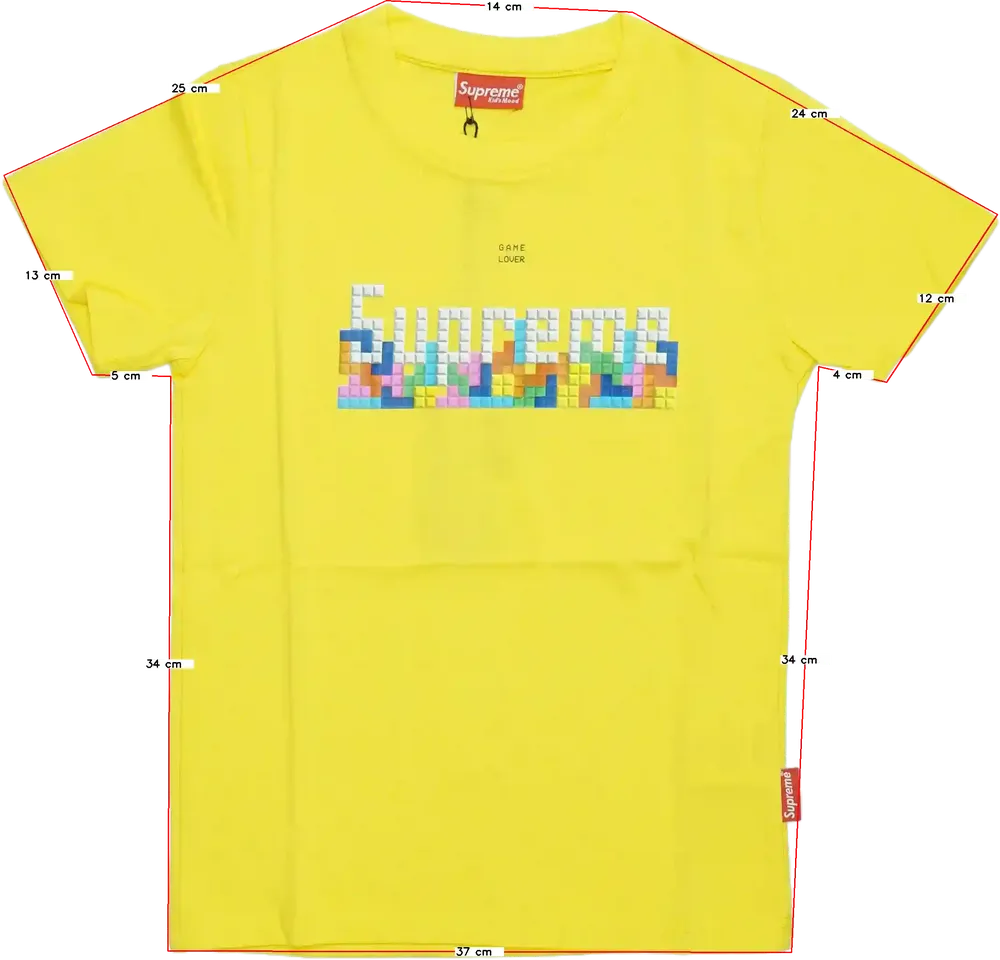 Sárga Supreme Póló EU 116 / UK 6 év / US 6 év/S