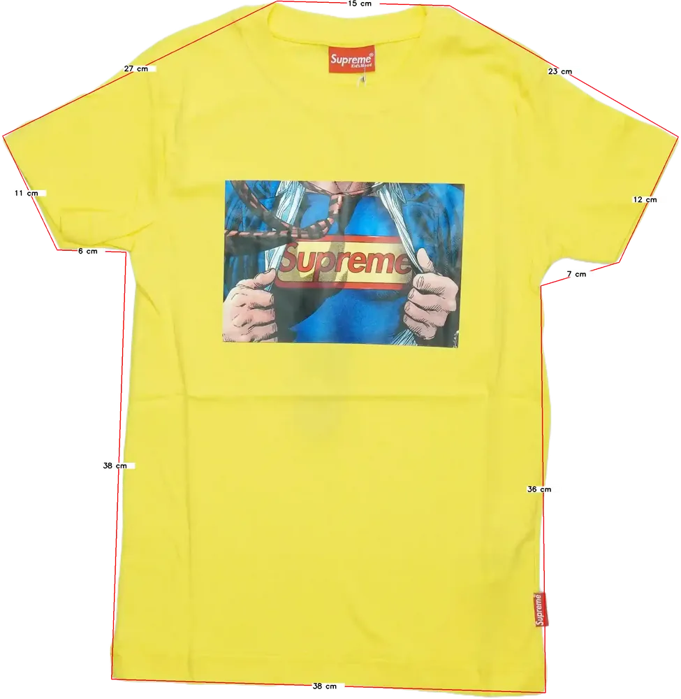 Sárga Supreme Póló EU 128 / UK 8 év / US 8 év/M