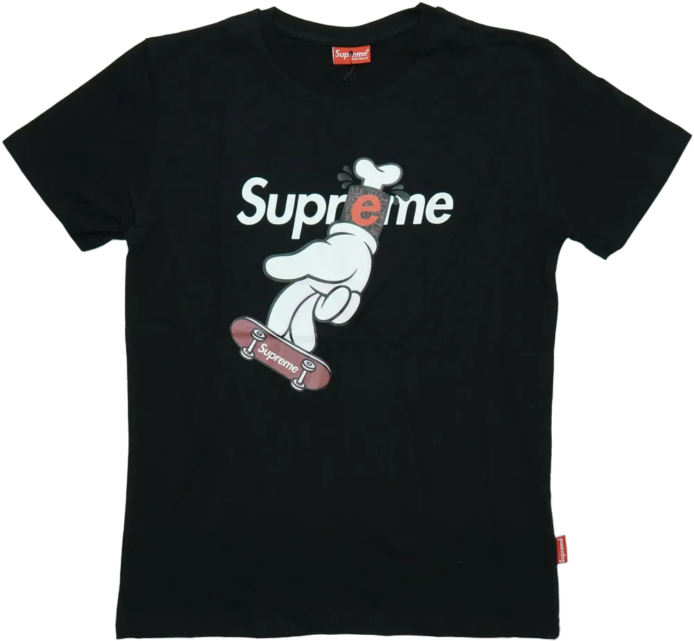 Fekete Supreme Póló EU 164 / UK 14 év / US 14 év/XL