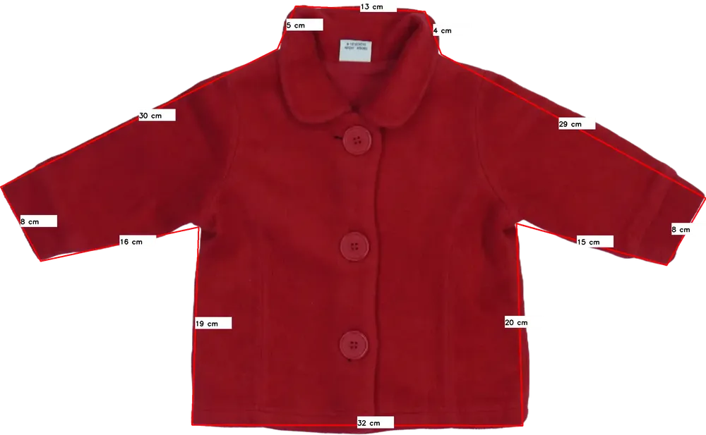 Piros Next Átmeneti kabát EU 80 / UK 9-12 hónap / US 12 hónap