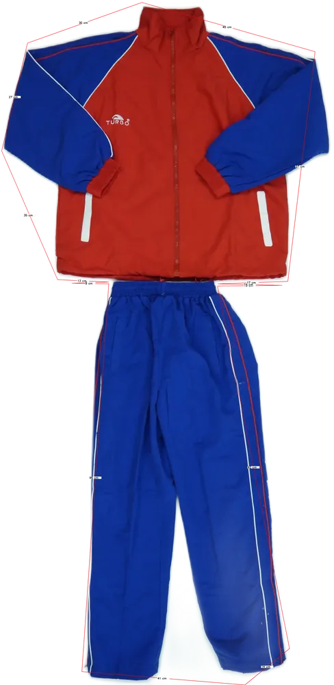 Blue Turbo 2-piece set - Top &amp; Bottom EU 176 / UK 16 years / US XL