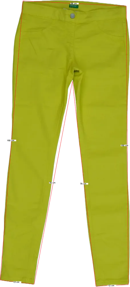 Sárga Benetton Hosszúnadrág EU 170 / UK 15 év / US XL
