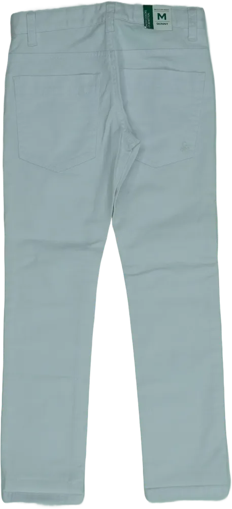 Fehér Benetton Farmernadrág EU 128 / UK 8 év / US 8 év/M