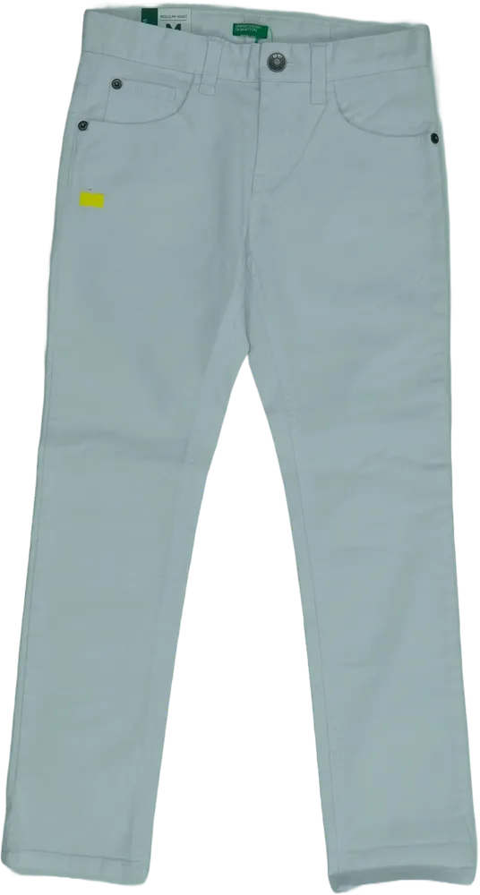 Fehér Benetton Farmernadrág EU 128 / UK 8 év / US 8 év/M