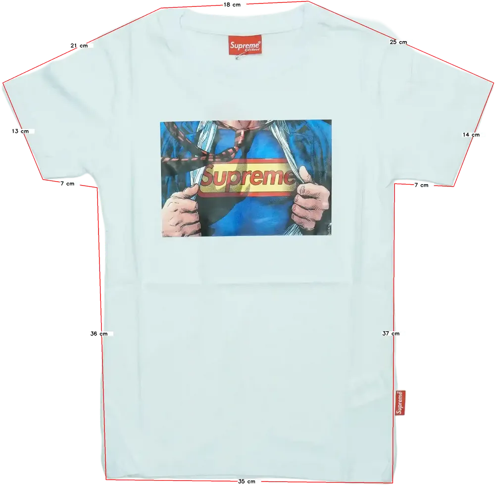 Fehér Supreme Póló EU 128 / UK 8 év / US 8 év/M