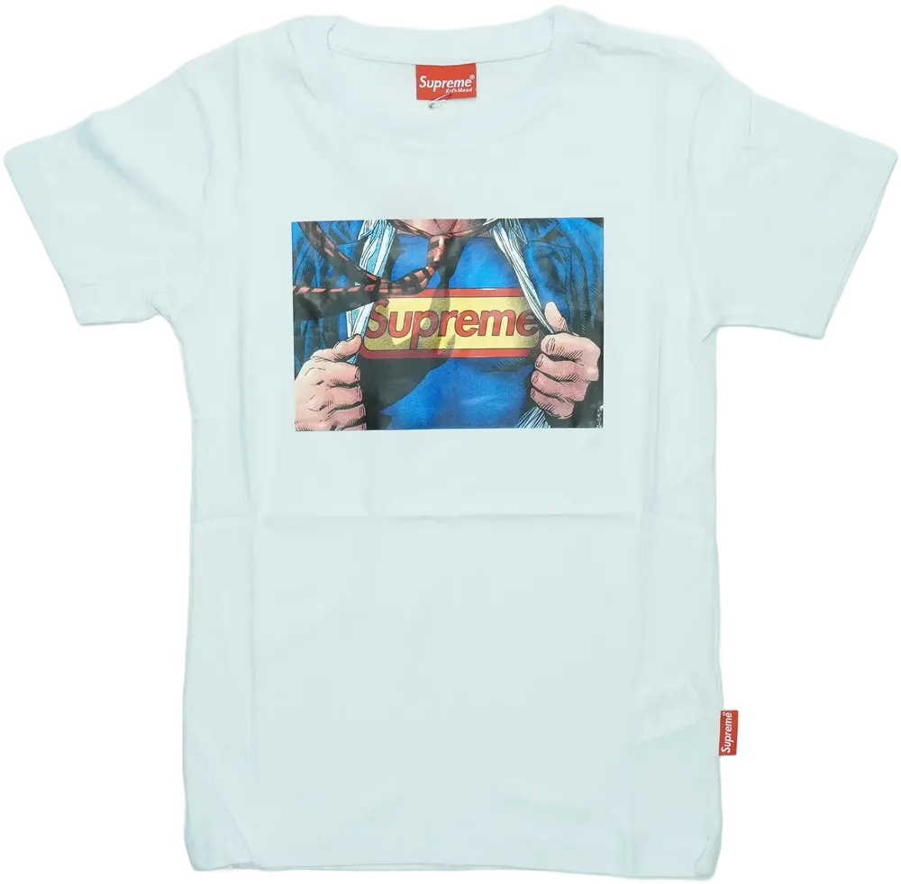 Fehér Supreme Póló EU 128 / UK 8 év / US 8 év/M