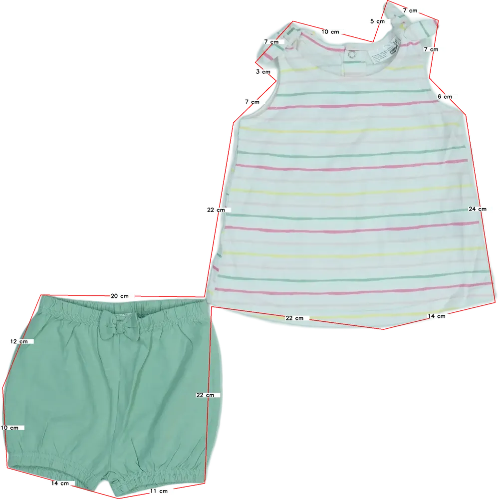 Multicoloured Ergee 2-piece set - Top &amp; Bottom EU 80 / UK 9-12 months / US 12 months