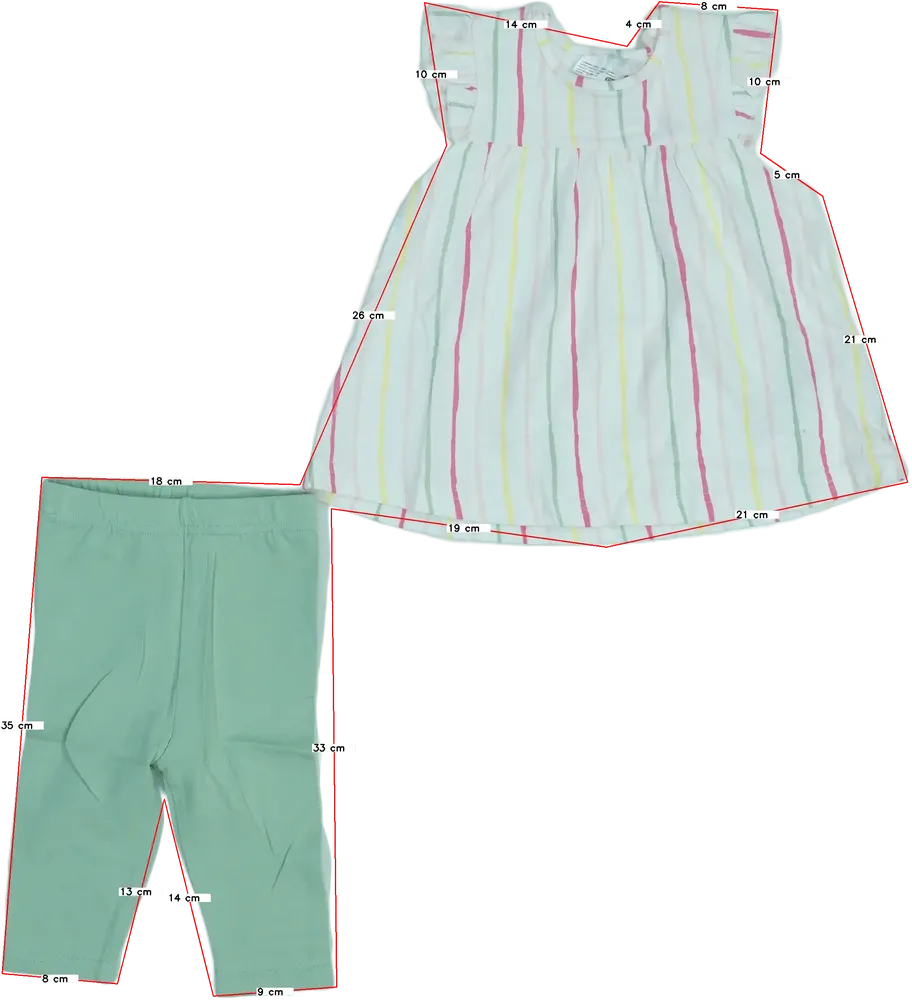 Többszínű Ergee 2 részes szett - Felsőruházat és nadrág EU 68 / UK 3-6 hónap / US 3-6 hónap