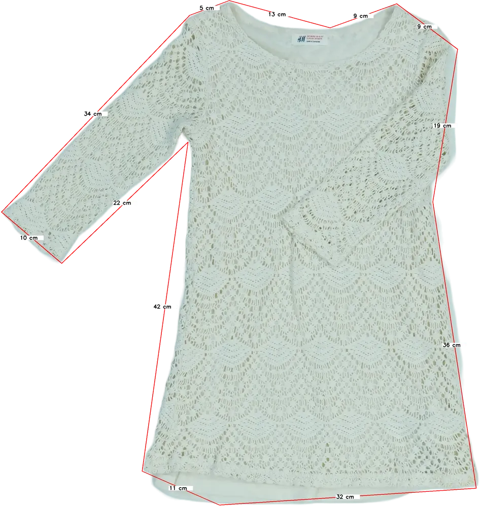 Fehér H&amp;M Ruha EU 152 / UK 12 év / US 12 év/L