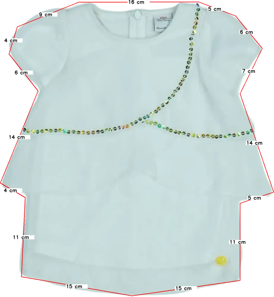 Fehér S.Oliver Blúz EU 92 / UK 2 év / US 2T