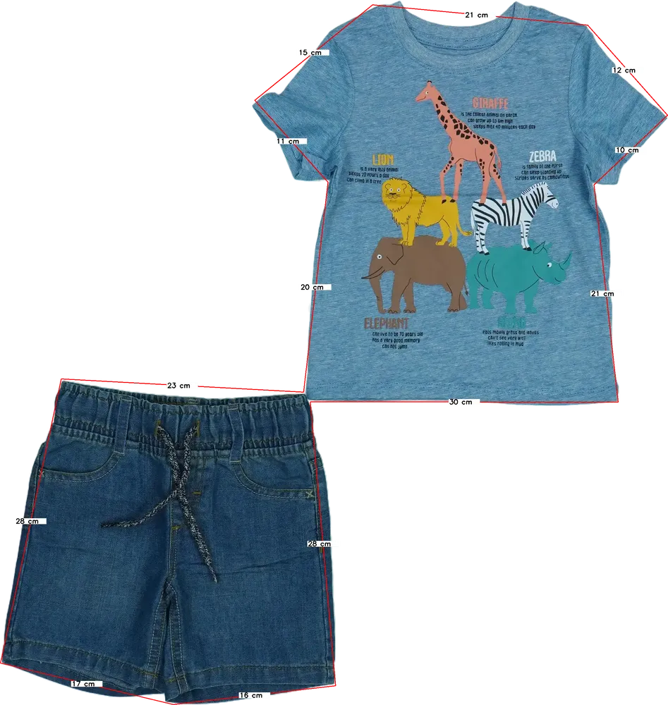 Multicoloured C&amp;A 2-piece set - Top &amp; Bottom EU 92 / UK 2 years / US 2T
