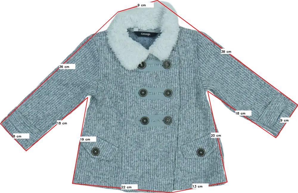 Szürke George Átmeneti kabát EU 86 / UK 12-18 hónap / US 18 hónap